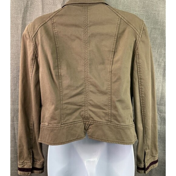 White House Black Market Cropped Military Style Jacket Women's Size 8 - Picture 8 of 12